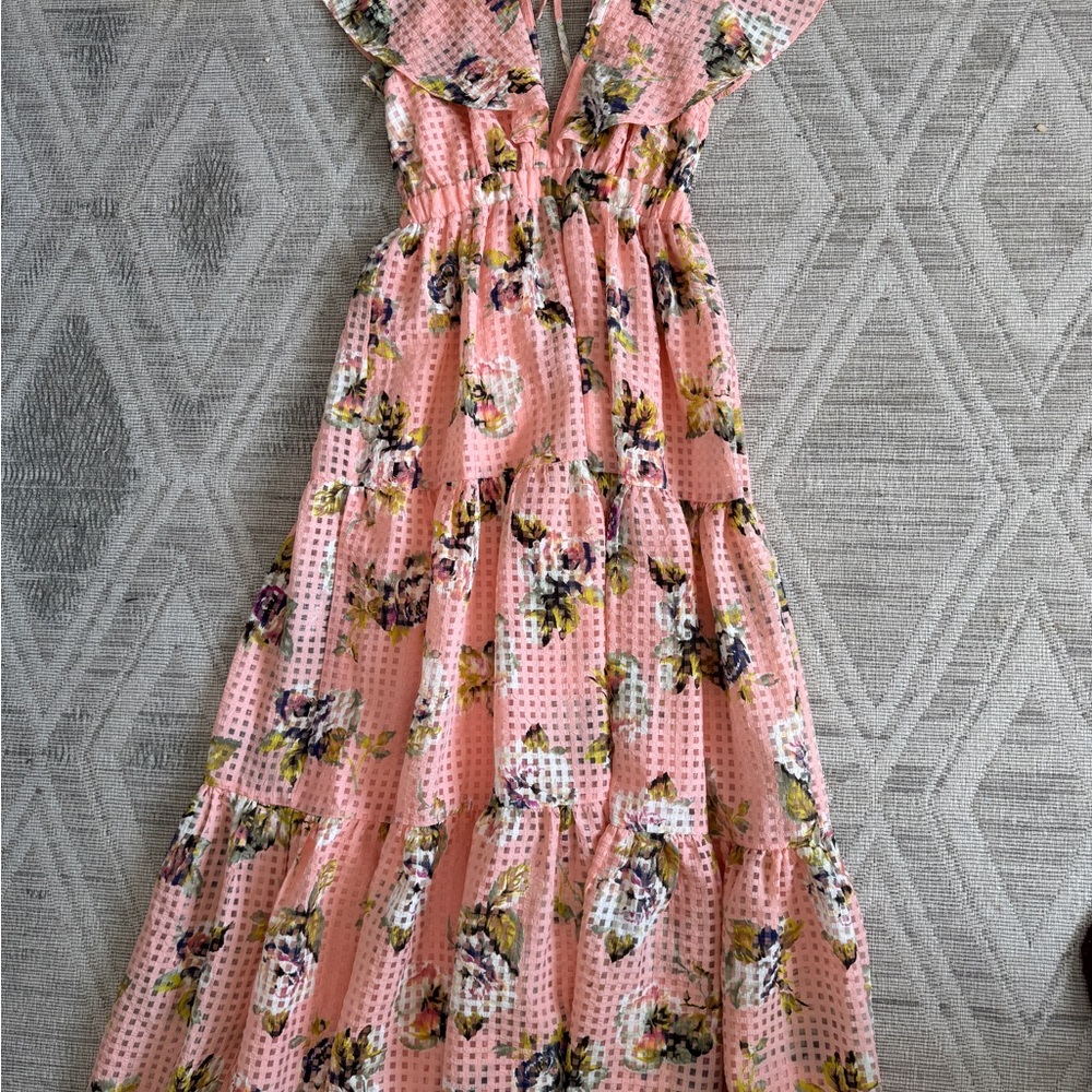 Floral Pink Maxi Dress